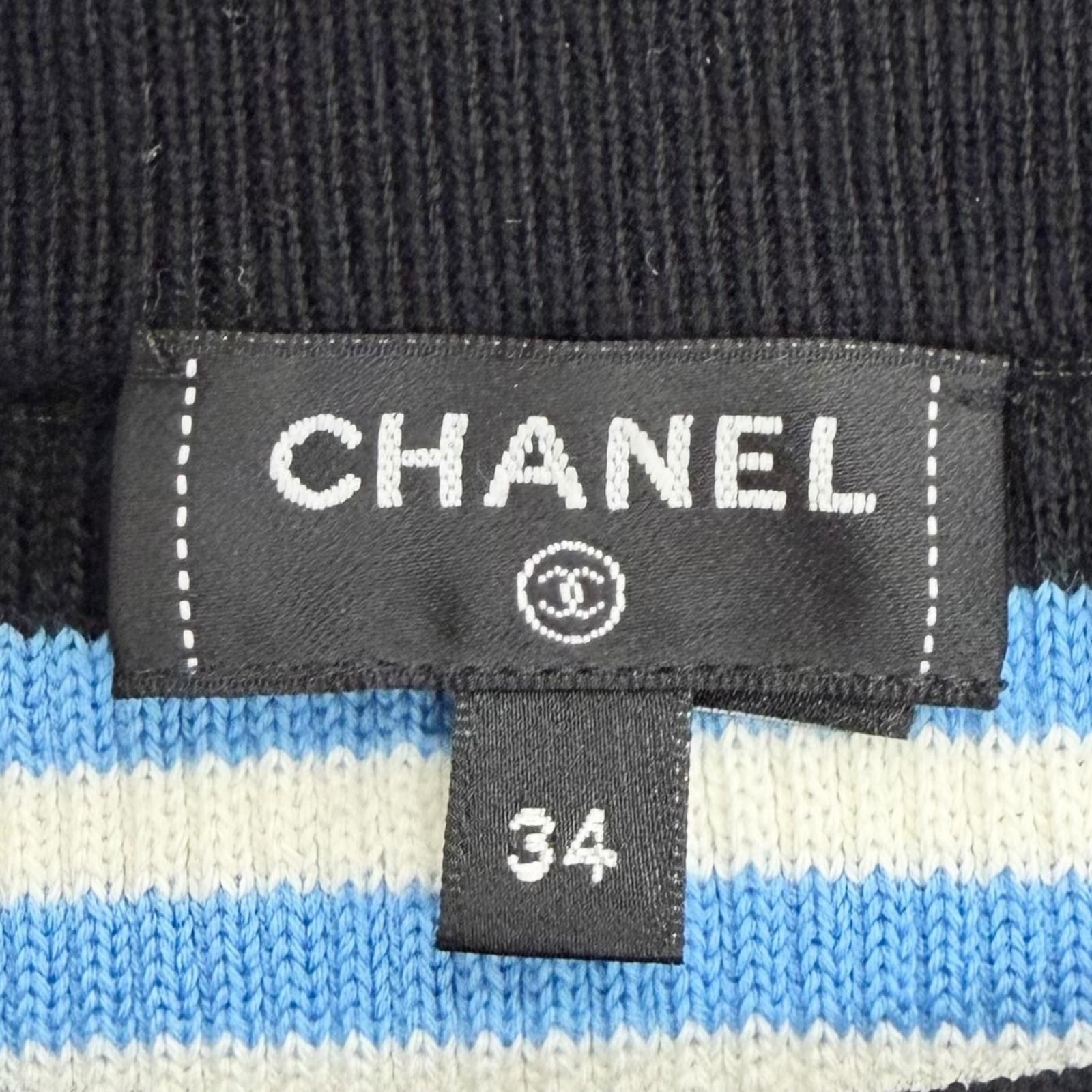 極美品△CHANEL シャネル P77575K11299 コットン カシミヤ ココマーク
