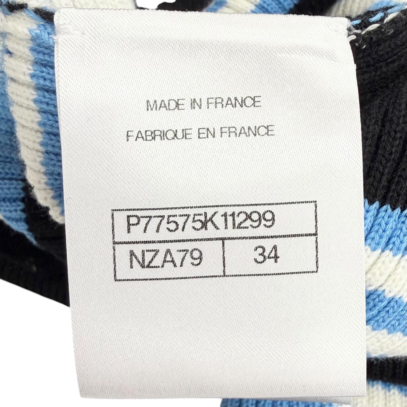 極美品△CHANEL シャネル P77575K11299 コットン カシミヤ ココマーク