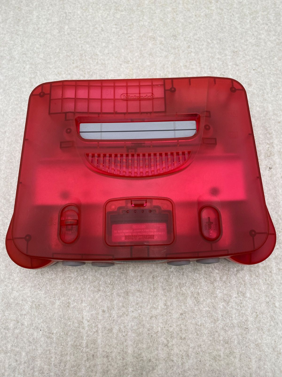 ニンテンドー64 本体 クリアレッド 動作品 コントローラー2点 - メルカリ