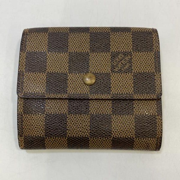 【中古】LOUIS VUITTON ダミエ ポルトフォイユ・エリーズ N61654 R-C　ルイヴィトン[24]