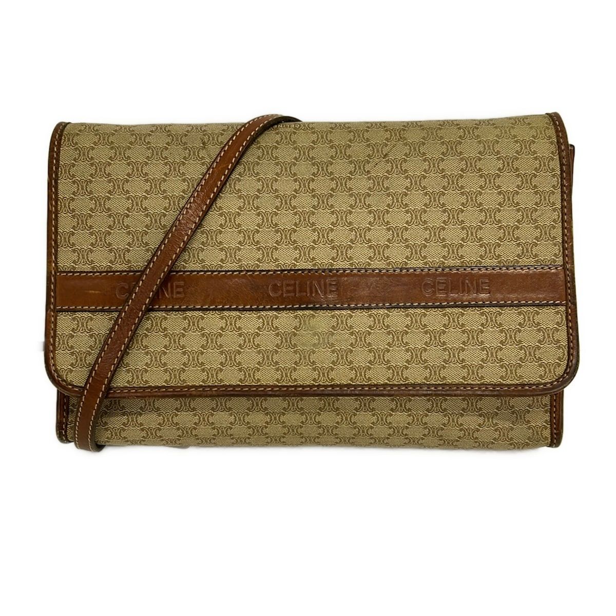 バッグ CELINE(セリーヌ) ショルダーバッグ マカダム柄 ベージュ