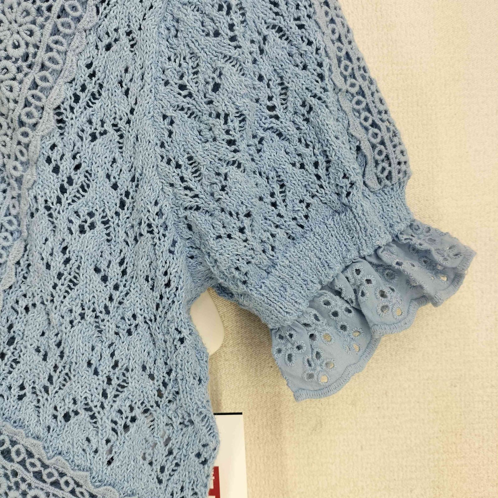 ザラ ZARA カットワークフリル ロマンティック ニット レディース