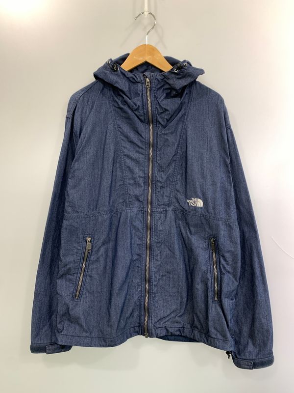 【中古品】 THE NORTH FACE ザ・ノースフェイス NYLON DENIM COMPACT JACKET NP22138 ナイロン デニム コンパクト ジャケット メンズ アウター フーディー アウトドア 【144-260518-em-08-min】