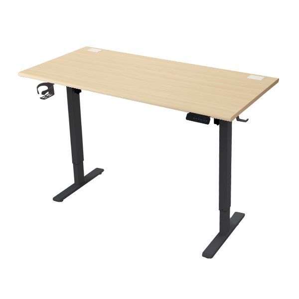 昇降デスク 電動 ハイグレードモデル PSE適合 140cm 1400mm 動荷重約100kg 静荷重約180kg スタンディングデスク 上下昇降 デスク 高さ調整 エルゴノミクス 昇降式デスク a99(天板:140,ナチュラル)(脚色:ブラック)