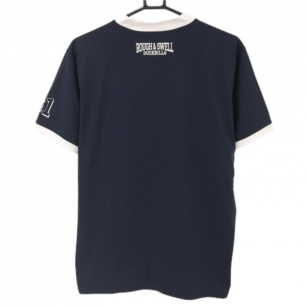 ラフ＆スウェル　ゴルフ　Ｔシャツ ネイビー　Ｍサイズ 新品 超美品】ラフアンドスウェル Tシャツ ネイビー×市W路 フロントロゴ