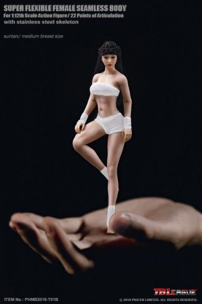 TBLeague 1/12スケール 超柔軟性シームレス 女性 素体 T01B