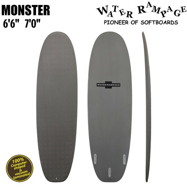 サーフィン・ボディボード WATER RAMPAGE ウォーターランページ モンスター WATER RAMPAGE MONSTER GRAY