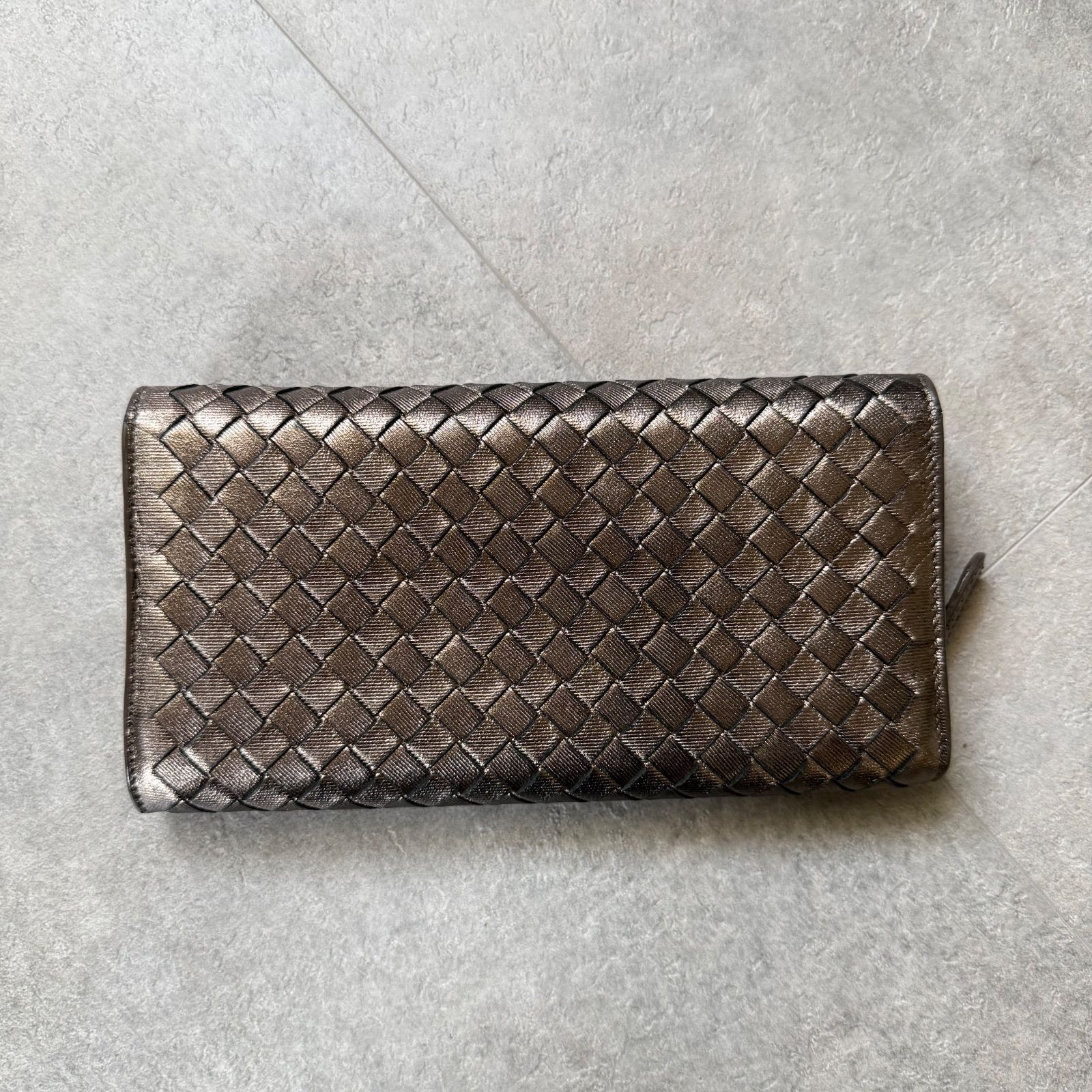 美品 BOTTEGA VENETA ボッテガヴェネタ イントレチャート 長財布 