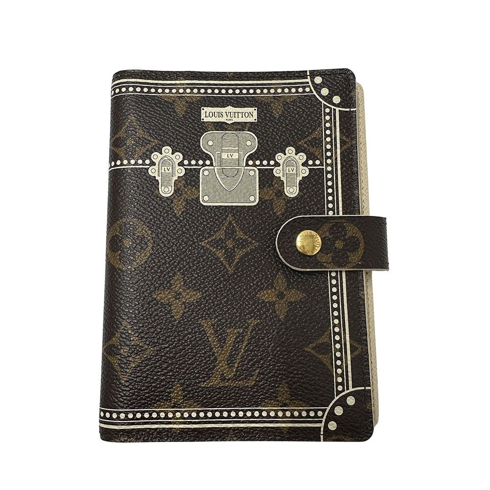 ルイ・ヴィトン LOUIS VUITTON 手帳カバー レディース メンズ ブランド モノグラム マルヴォワール モノグラムキャンバス アジェンダPM ブラウン R20965 6穴式 定規つき 【中古】