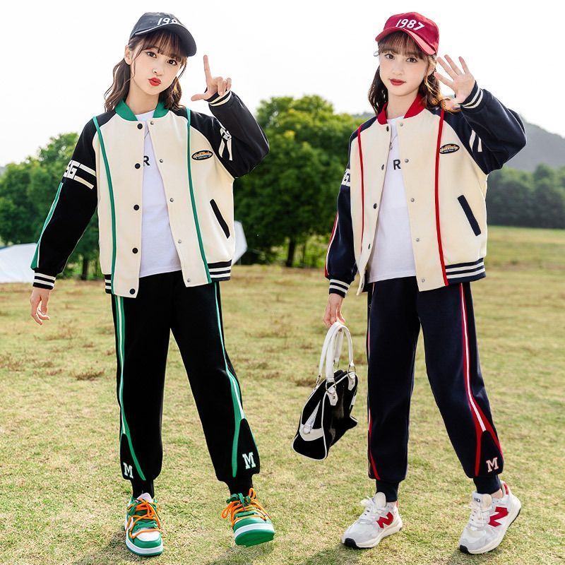 スポーツウェア 運動着 ダンス衣装 ガールズ スウェット 上下セット キッズ ジャージ セットアップ 女の子 子供 長ズボン 小学生 長袖 こども服 韓#odslj