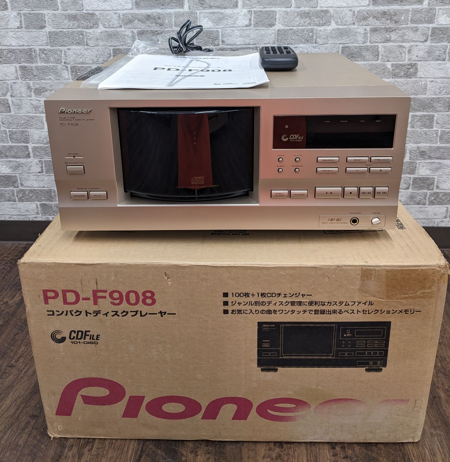 PIONEER ◇コンパクトディスクプレーヤー PD-F908 101枚のCDディスクを