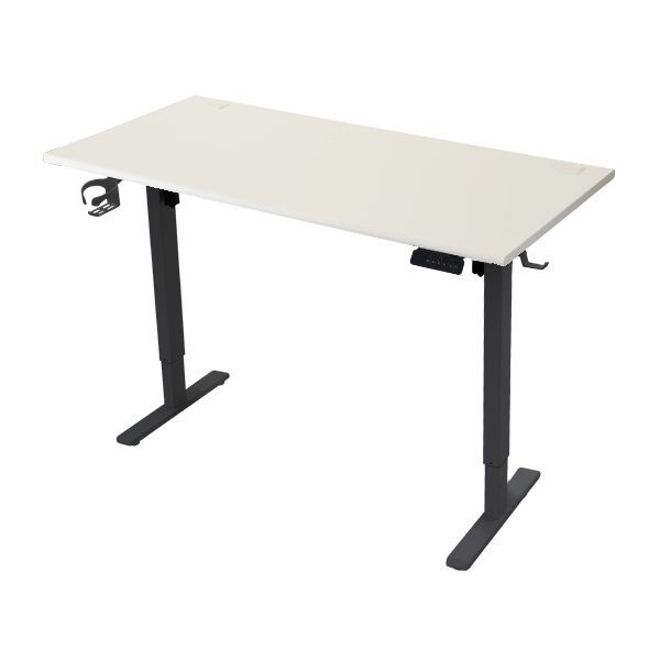 昇降デスク 電動 ハイグレードモデル PSE適合 140cm 1400mm 動荷重約100kg 静荷重約180kg スタンディングデスク 上下昇降 デスク 高さ調整 エルゴノミクス 昇降式デスク a99(天板:140,ホワイト)(脚色:ブラック)