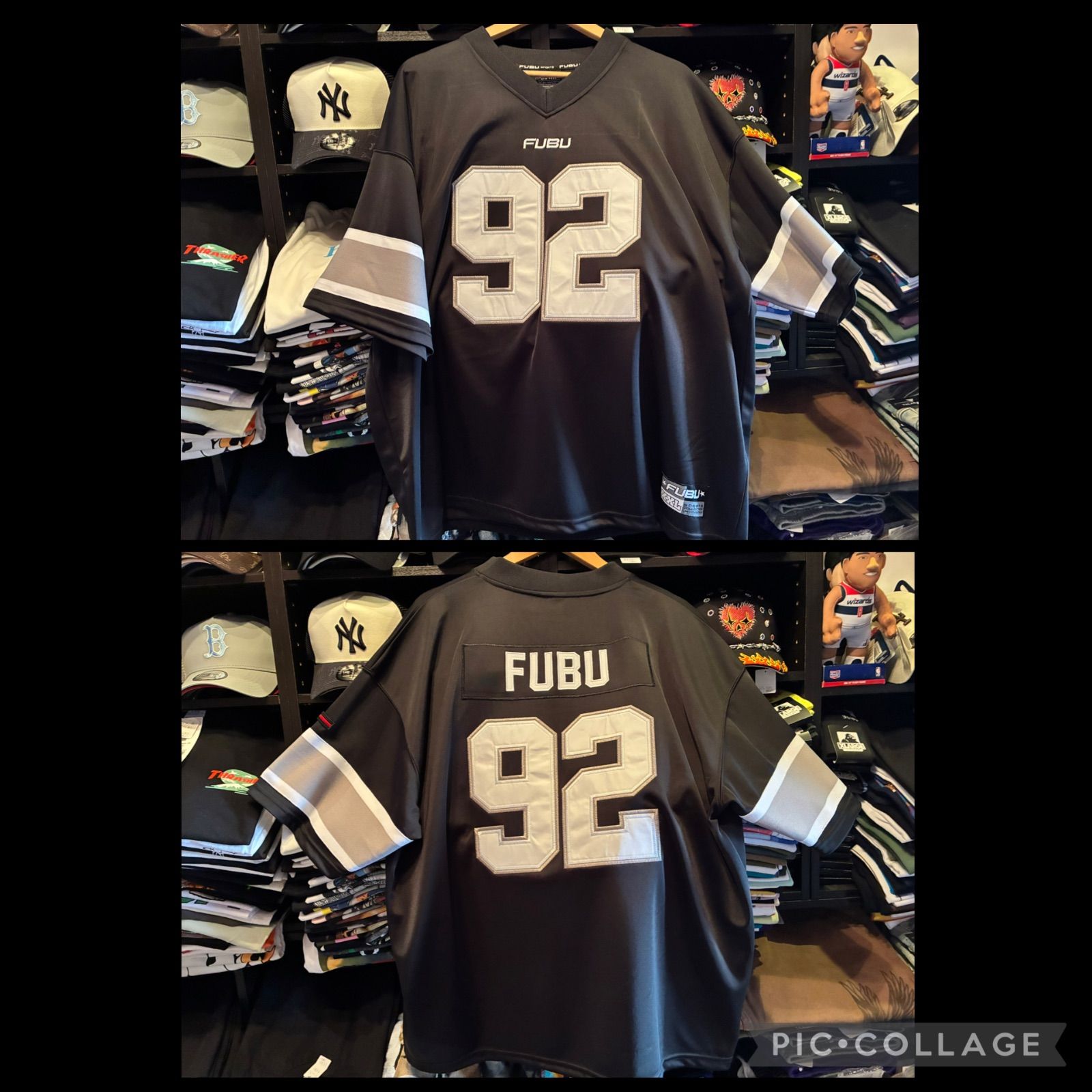 FUBU GAME SHIRTS/ゲームTシャツ【FAM-61719】BLACK Lサイズ ¥10780 ＋