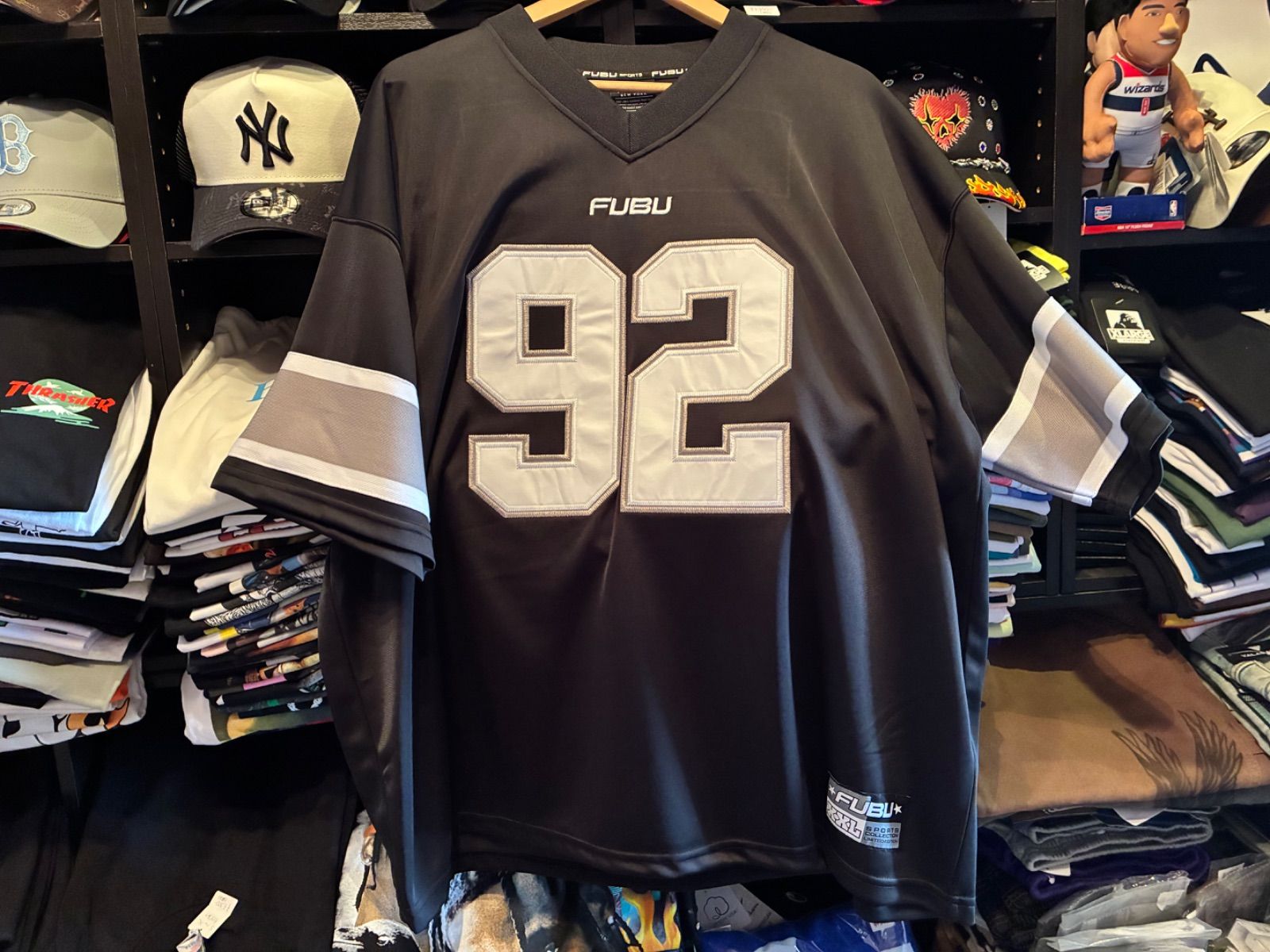 FUBU GAME SHIRTS/ゲームTシャツ【FAM-61719】BLACK Lサイズ ¥10780 ＋