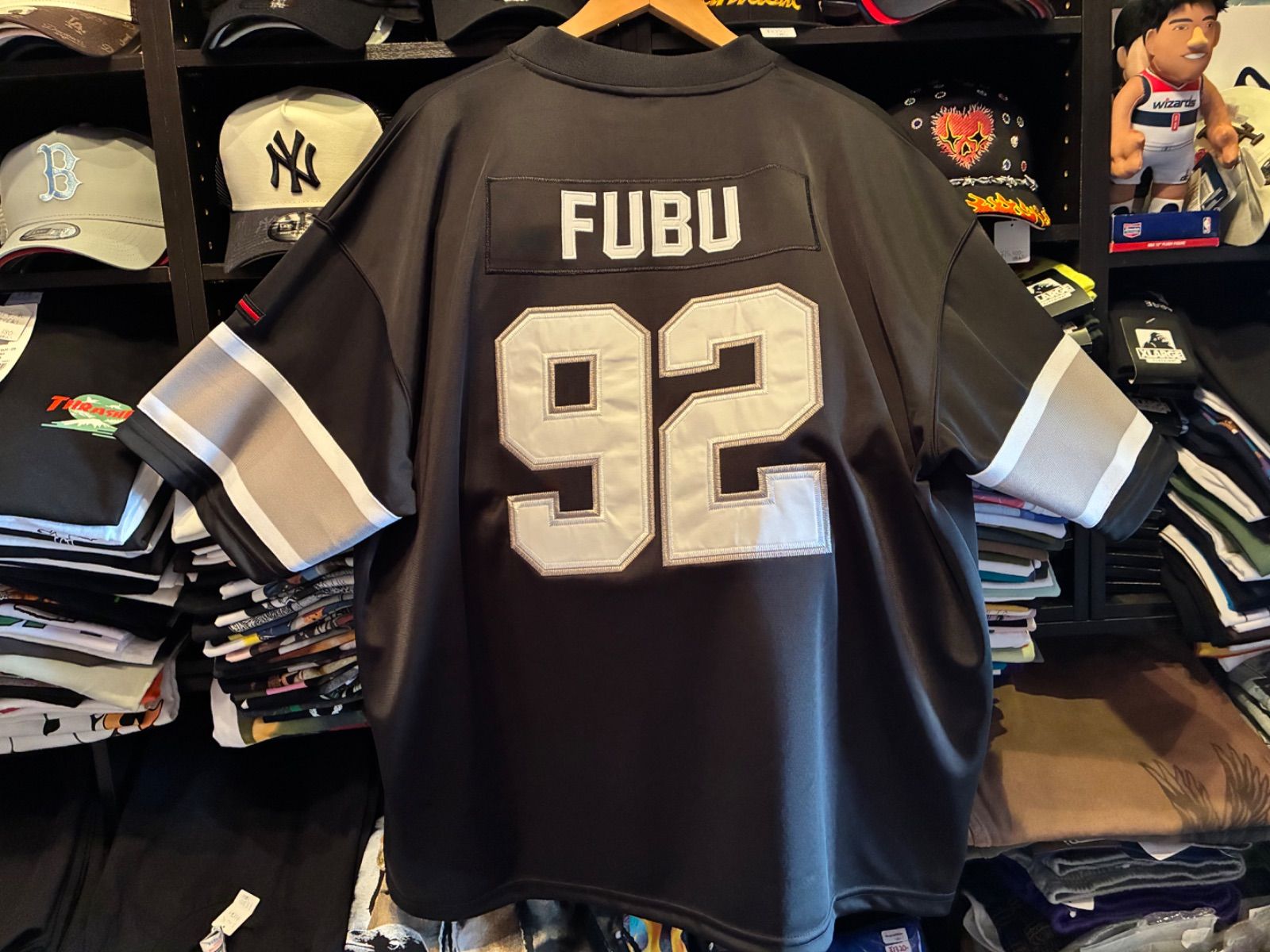 FUBU GAME SHIRTS/ゲームTシャツ【FAM-61719】BLACK Lサイズ ¥10780 ＋