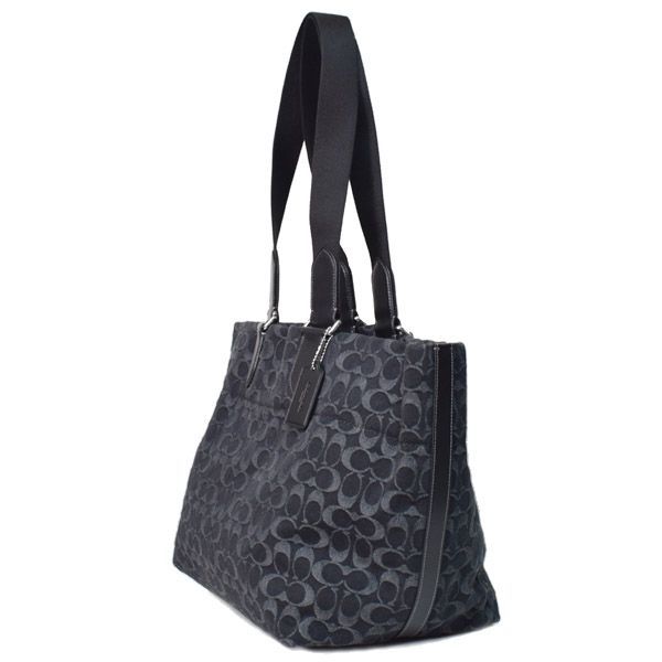 コーチ メンズ バッグ COACH デニム レザー シグネチャー スモール