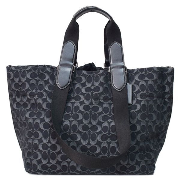 コーチ メンズ バッグ COACH デニム レザー シグネチャー スモール