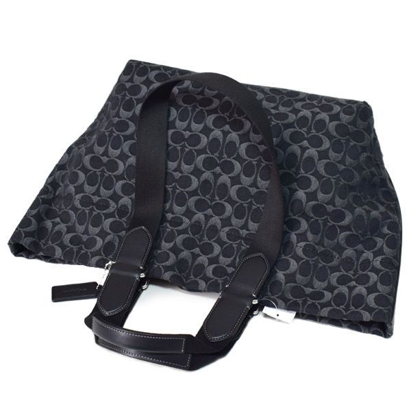 コーチ メンズ バッグ COACH デニム レザー シグネチャー スモール