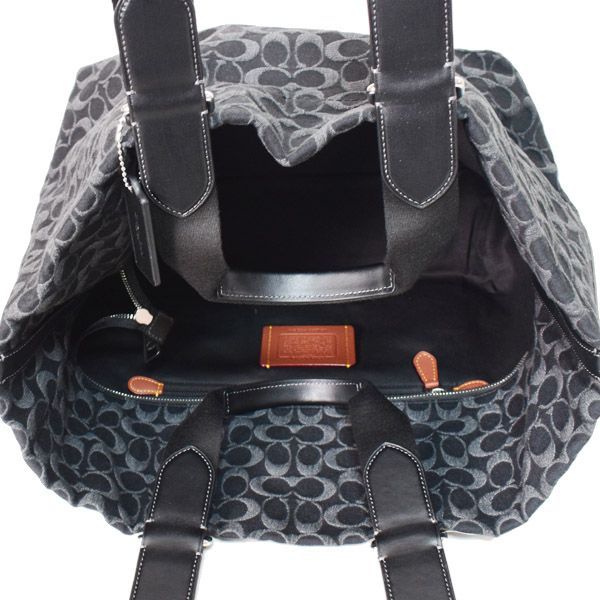 コーチ メンズ バッグ COACH デニム レザー シグネチャー スモール
