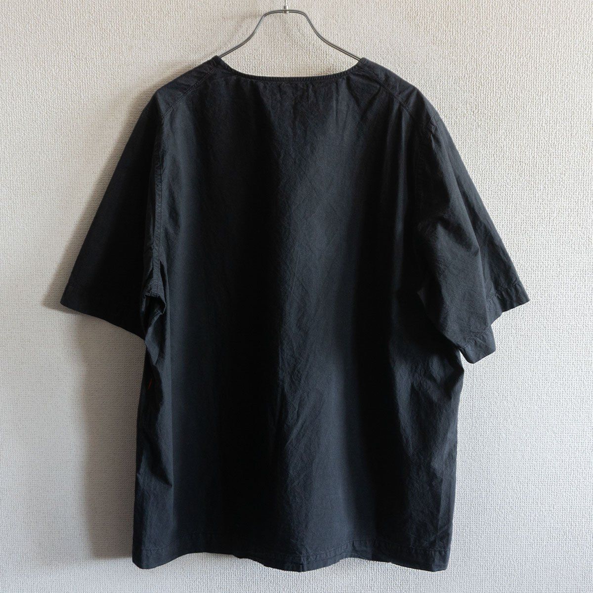 美品　20AW casey casey カットソー　Tシャツ ブラック S 美品】 CASEY CASEY 【10HH70T/PAPER TOP】 M ペーパートップ Tシャツ