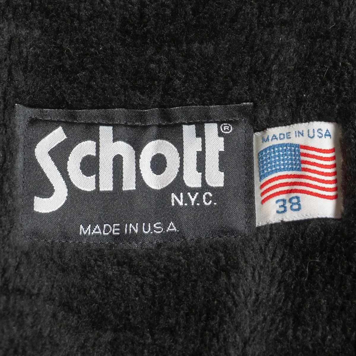 美品】SCHOTT【652/シングルライダースジャケット】38 ボアライナー