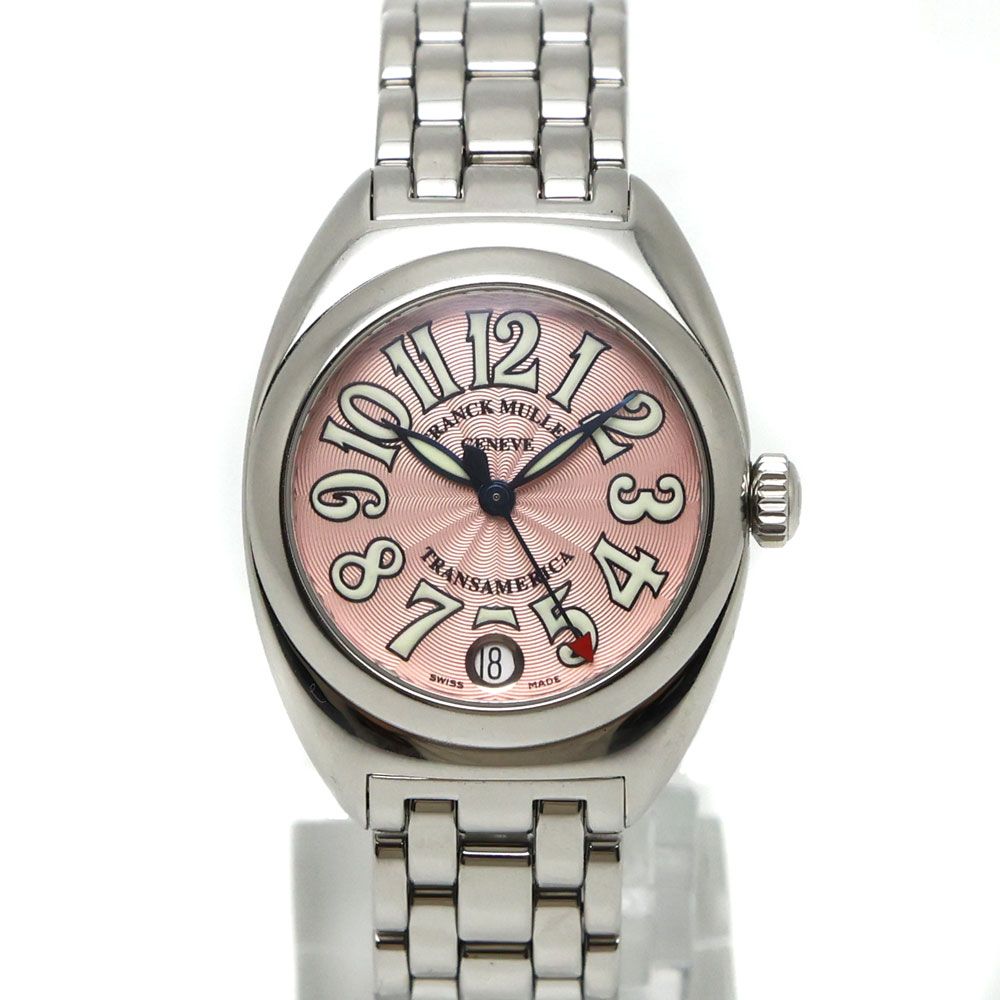 【楠本質店/元住吉】フランクミュラー　FRANCK MULLER　トランスアメリカ2000L　オートクオーツ　ピンク文字盤　レディース　腕時計【中古】
