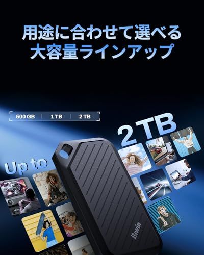 新品】Biwin 外付SSD PD450 1TB 最大読出430MB/s 23g超軽量 ポータブル