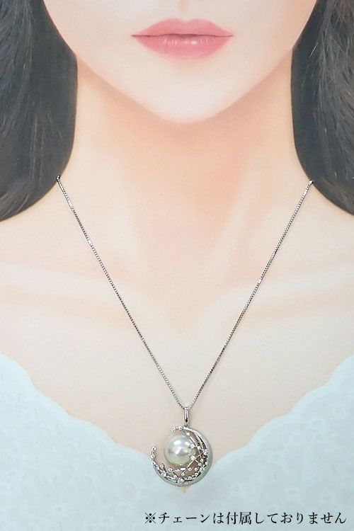 タサキ 田崎真珠 マベパール ペンダントトップ ダイヤモンド K18