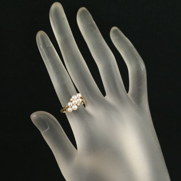ミキモト リング ベビー パール 真珠 3.3-3.5mm ダイヤ ダイヤモンド