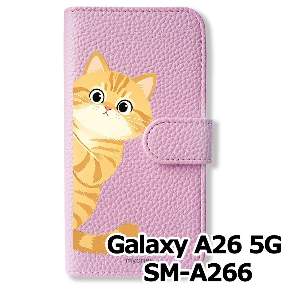 【ねこ】ナイトメア　ギャラクシーカラー 新品未使用】 Galaxy A26 5G SM-A266 手帳型スマホ ケース カバー (色