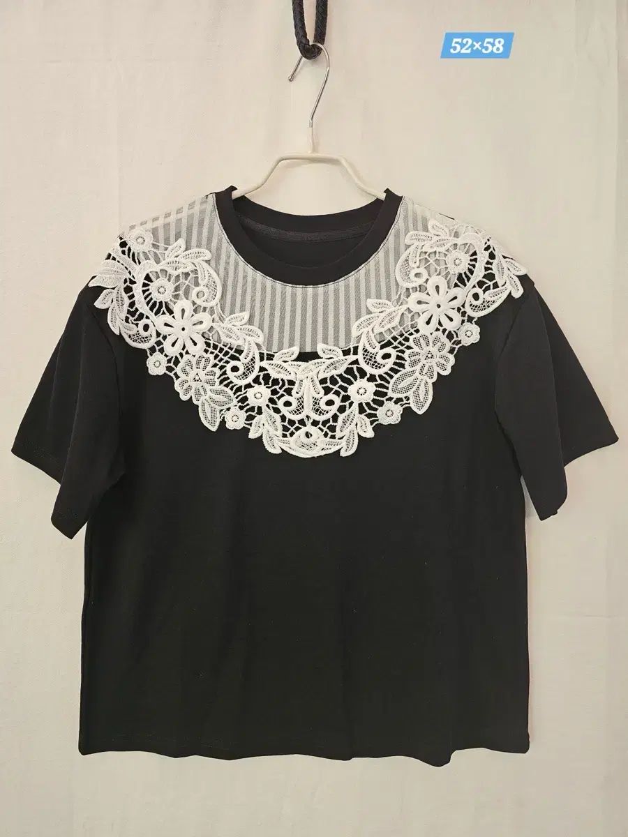 レース ブラック 半袖 Tシャツ (新品)