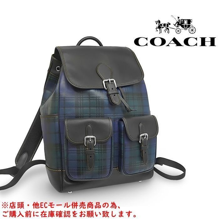 併売商品※◇中古美品◇COACH【コーチ】バックパック レザー ブラック 