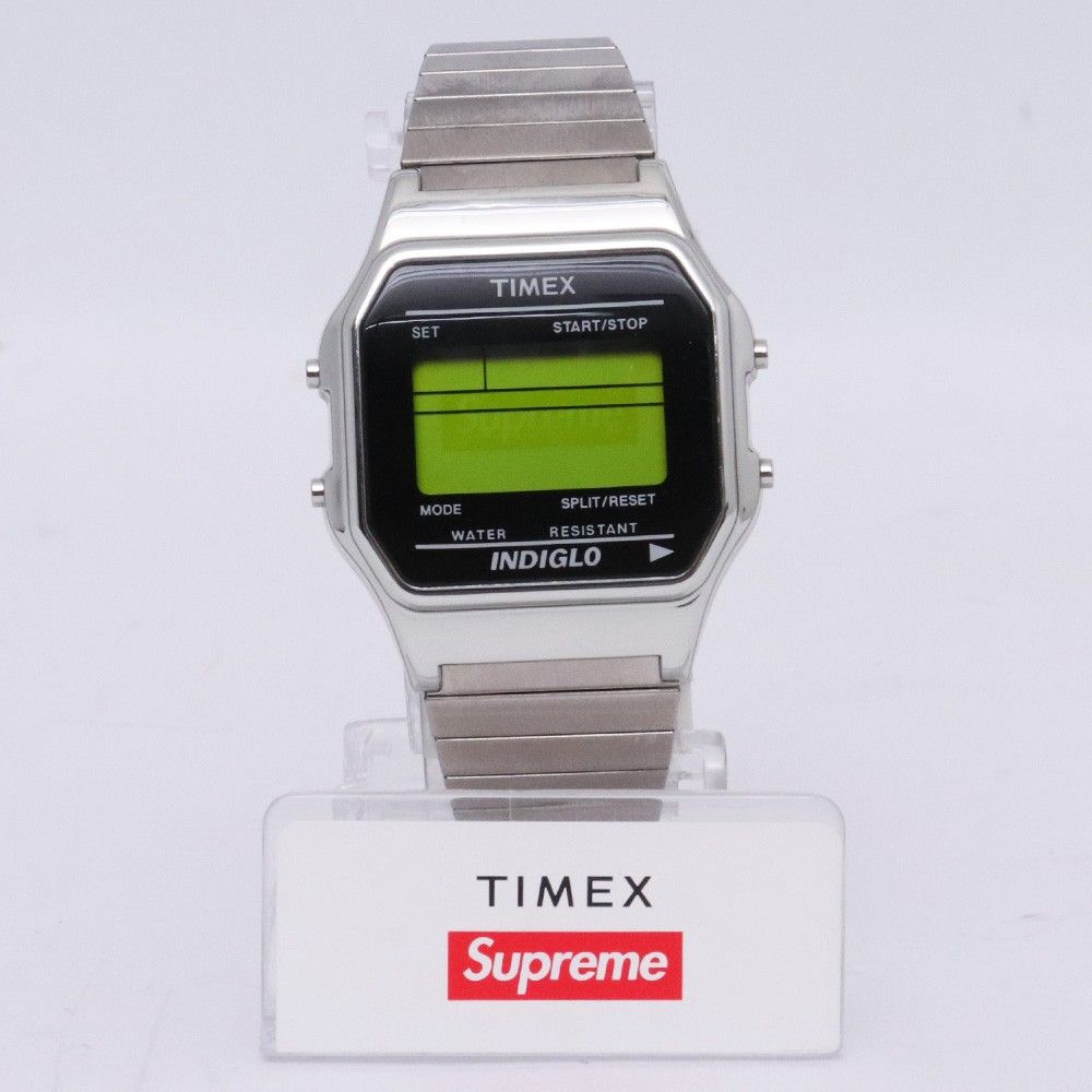 SUPREME × TIMEX Digital Watch シルバー - メルカリ
