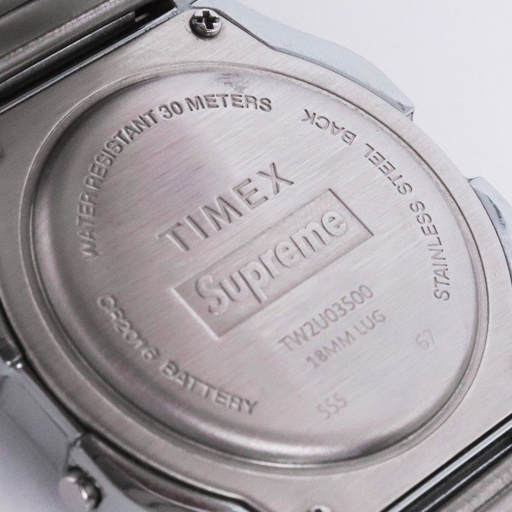 SUPREME × TIMEX Digital Watch シルバー - メルカリ