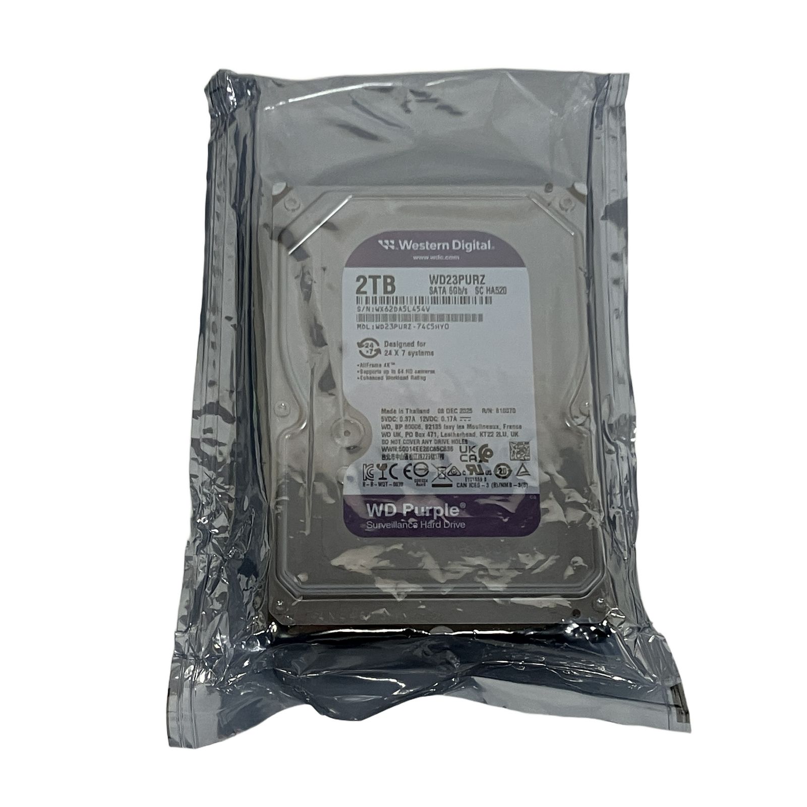 Purple, Wd WD23PURZ HDD 2TB Purple 【即日発送・新品未使用】WD WD23PURZ, Fiyatı 7/24 Rpm, 5400 256MB, 2tb, 3.5, 外付けハードディスク・ドライブ