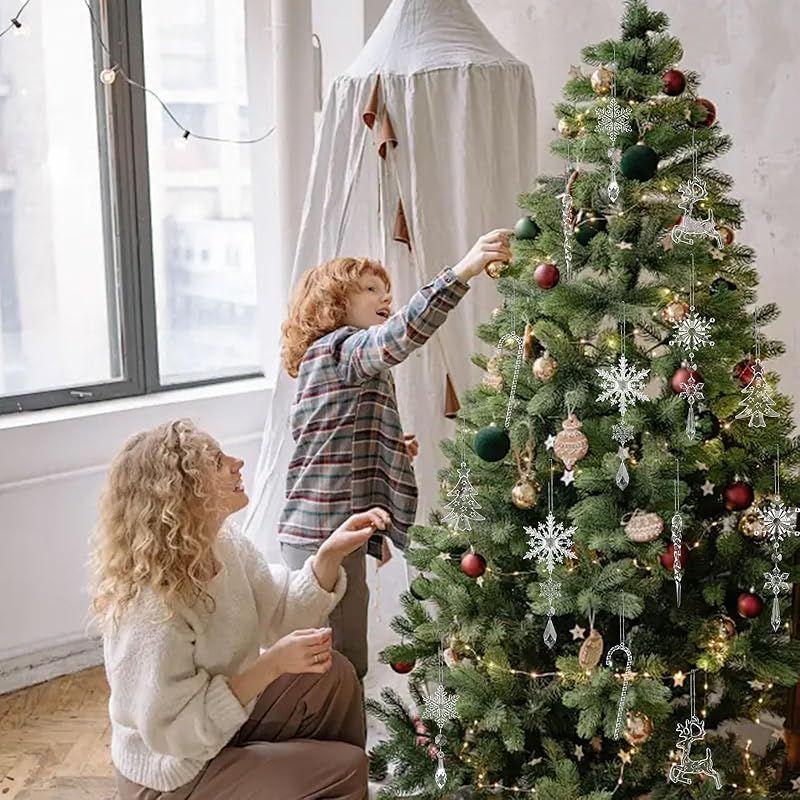 クリスマスツリー オーナメント 18本セット クリスマス 飾り 雪の結晶