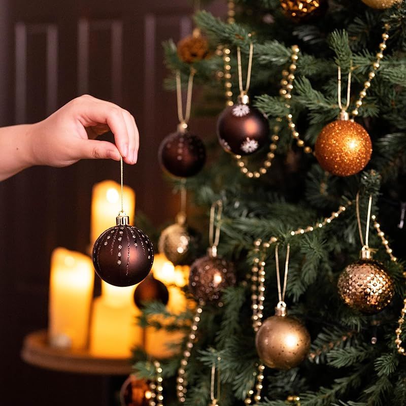 Valery Madelyn 北欧風 クリスマス ボール オーナメント ゴールド