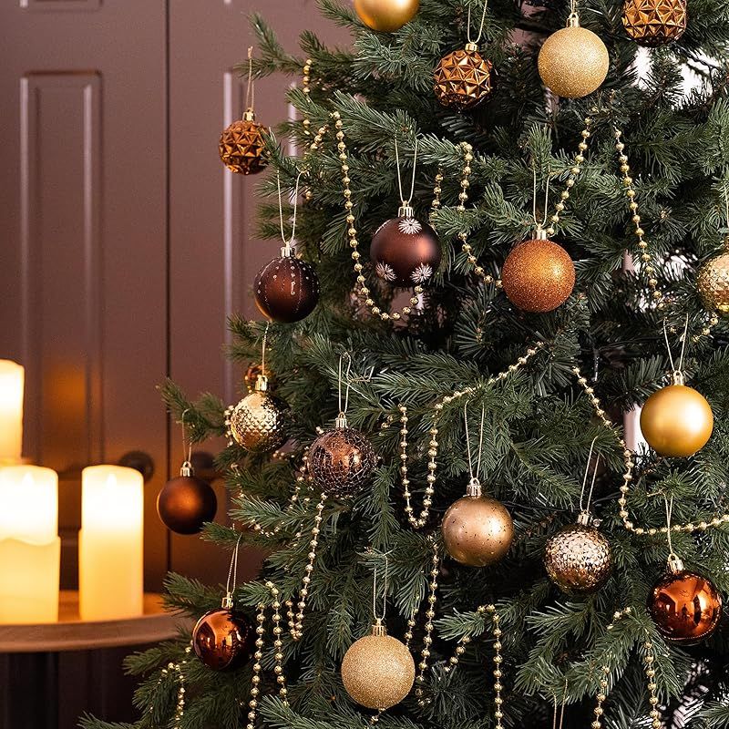 Valery Madelyn 北欧風 クリスマス ボール オーナメント ゴールド Valery Madelyn 北欧風 クリスマス ボール オーナメント ゴールド