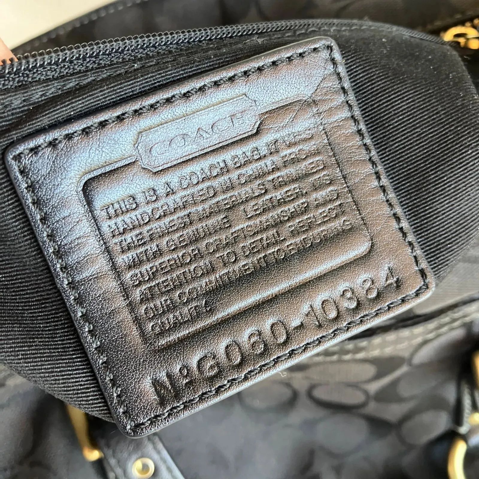 Coach Vintage Gallery Signature Jacquard Black Suede Canvas 