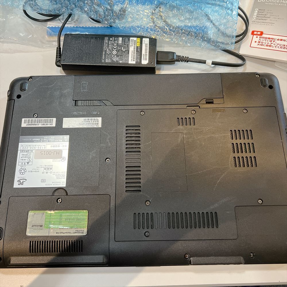 ジャンクPC】 富士通 FUJITSU LIFEBOOK AH530/3A ノートPC メモリ4GB