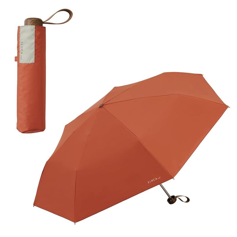 Wpc. 日傘 SiNCA MINI 53 レッド《遮光率100％・UVカット率99.9％・UPF50＋・晴雨兼用》折りたたみ傘 53cm レディース メンズ シンプル 無地 大人 ベーシック 上品 耐風15m／s おしゃれ シック SI001-916-1 0