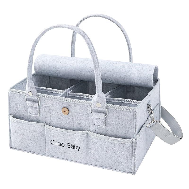 Diaper Stocker, Diaper Storage, Baby Supplies Storage Bag, Large Capacity, Detachable Handle, Diaper Storage Case, Diaper Storage Bag, Foldable Baby Storage Box, Storage Basket with Lid, Car Mount, Travel Storage Bag, Accessory Case, Lightweight Baby Supplies, Childbirth Preparation, Birth Gift (1)