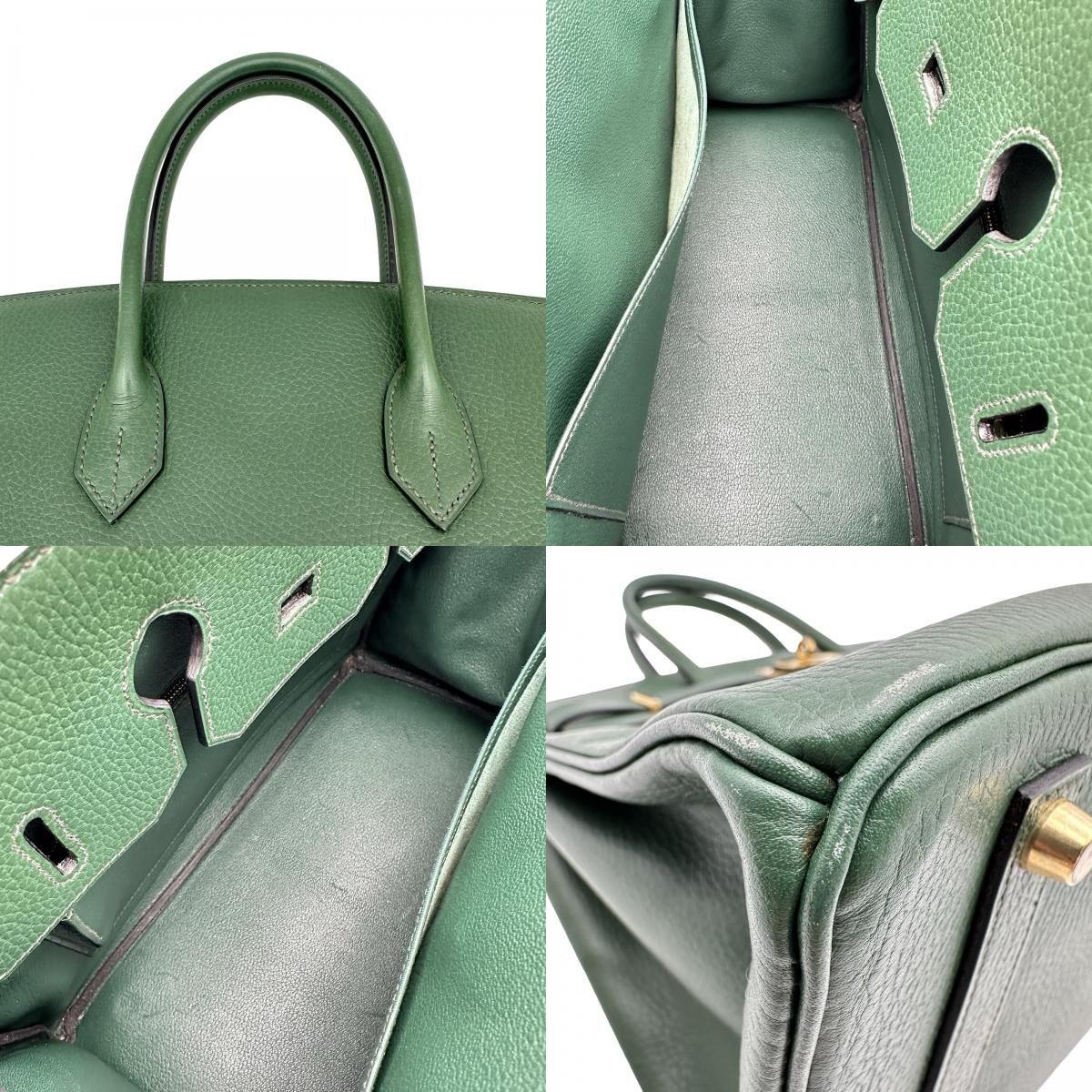 エルメス HERMES バーキン35 A刻印 グリーン系 ゴールド金具 