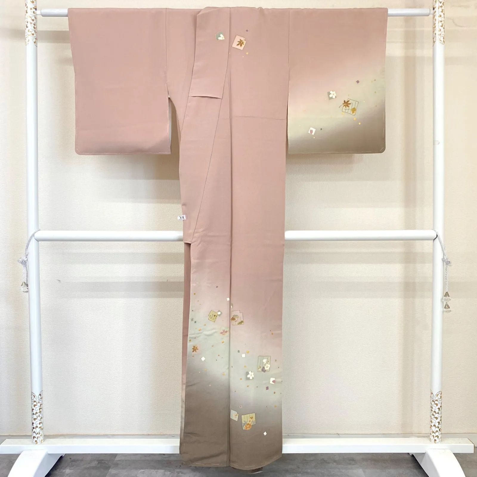 未使用品 金彩 源氏 香桜 正絹 訪問着 K1339 - メルカリ