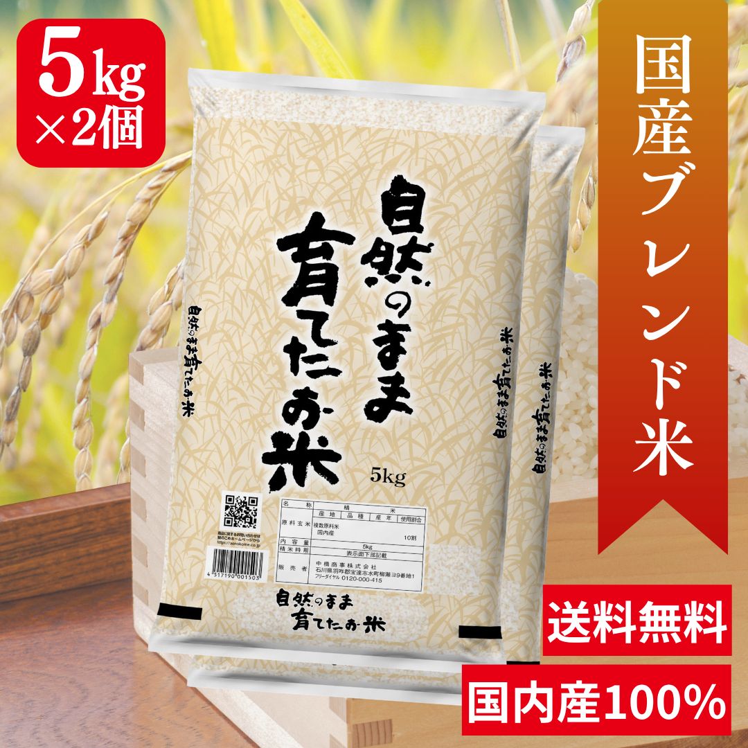 【送料無料】お米10㎏ 国産100％ 精米 ブレンド米 おこめ 米10キロ 白米 自然のまま育てたお米 高品質 お買い得 安い 5㎏