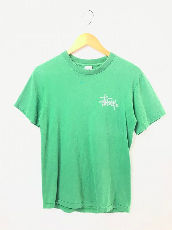 【現状渡し品】 STUSSY ステューシー 00'S PRINT Tシャツ 00年代 ショーンロゴ バックプリント Tシャツ 半袖Tシャツ USA製 銀タグ 【142-260518-na-11-tagh】