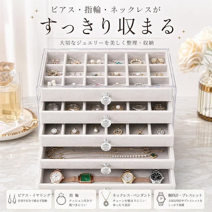 ダブルジュエリー収納ボックスイヤリングリングクリエイティブジュエリーボ> 楽天市場】ジュエリーボックス レディース アクセサリーケース