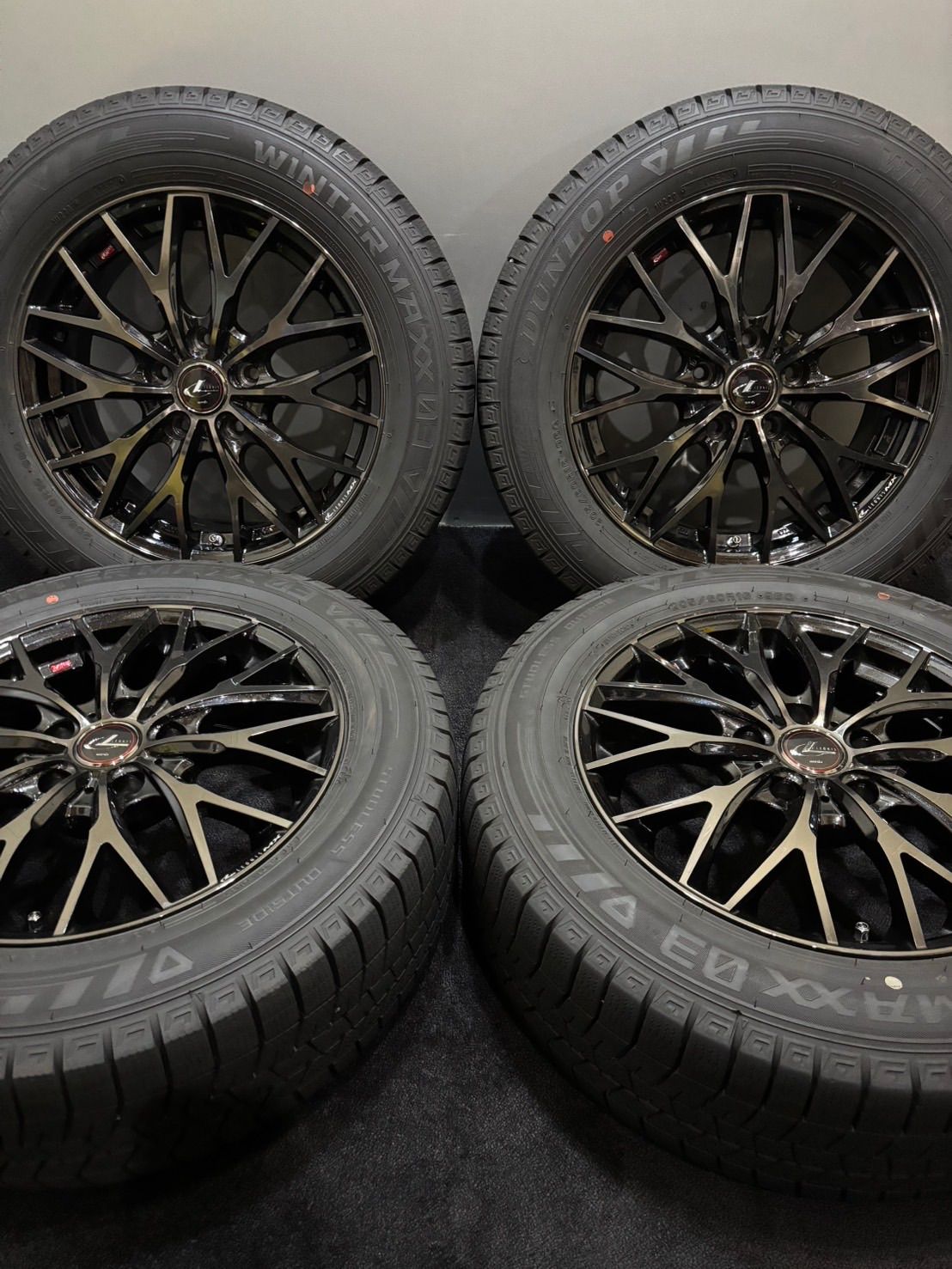 ☆205/60R16 DUNLOP/WINTER MAXX 03 24年製 Weds LEONIS 16インチ 6.5J