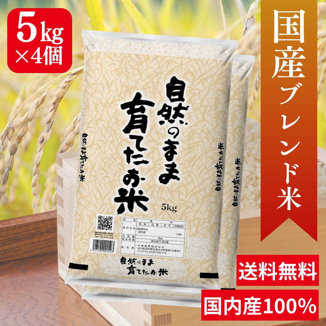 【送料無料】お米20㎏ 国産100％ 精米 ブレンド米 おこめ 米20キロ 白米 自然のまま育てたお米 高品質 お買い得 安い 5㎏ 10㎏