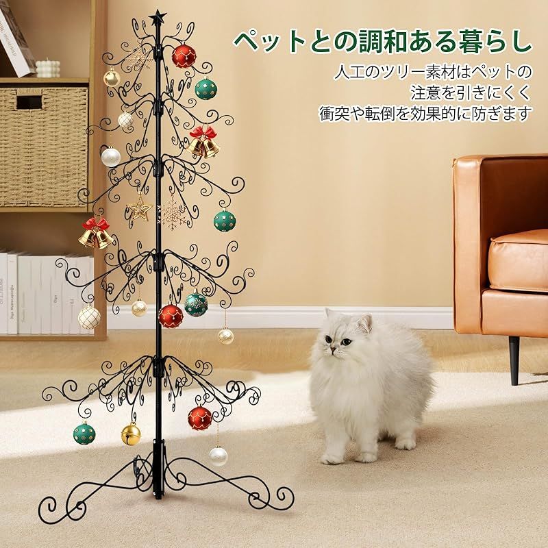 クリスマスツリー 180cm,144個の装飾フック christmas tree,DIY
